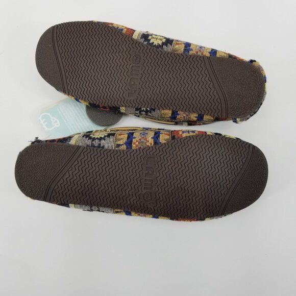 Lamo Size 5 Aztec Print Sherpa Lined Memory Foam Moccasin Slippers House Shoes - Picture 8 of 11
